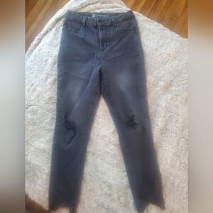 No Boundaries Women's Black Skinny Ripped Jeans